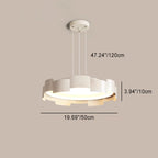 Contemporary Simplicity Round Iron Acrylic LED Pendant Light For Bedroom