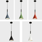 Contemporary Nordic Hardware Resin Conical Shade 1-Light Pendant Light For Living Room