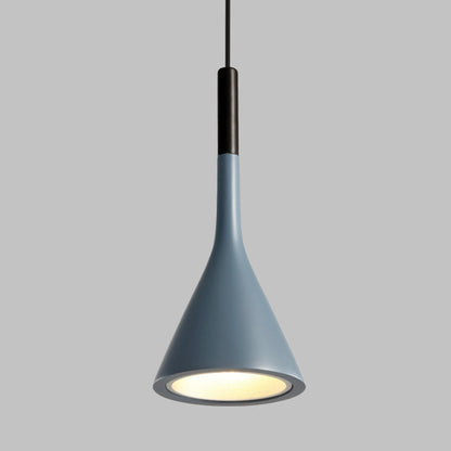 Contemporary Nordic Hardware Resin Conical Shade 1-Light Pendant Light For Living Room