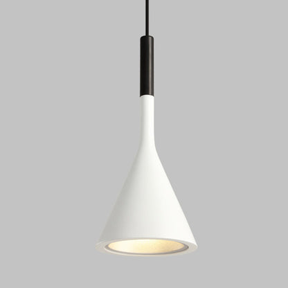 Contemporary Nordic Hardware Resin Conical Shade 1-Light Pendant Light For Living Room