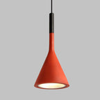 Contemporary Nordic Hardware Resin Conical Shade 1-Light Pendant Light For Living Room