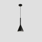 Contemporary Nordic Hardware Resin Conical Shade 1-Light Pendant Light For Living Room