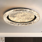 Contemporary Luxury Round Iron PMMA Cloud Mist Design LED Flush Mount Ceiling Light For Bedroom