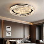 Contemporary Luxury Round Iron PMMA Cloud Mist Design LED Flush Mount Ceiling Light For Bedroom