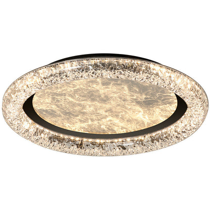 Contemporary Luxury Round Iron PMMA Cloud Mist Design LED Flush Mount Ceiling Light For Bedroom