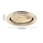 Contemporary Luxury Round Iron PMMA Cloud Mist Design LED Flush Mount Ceiling Light For Bedroom
