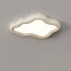 Contemporary Scandinavian Resin Acrylic Cloud Shade LED Flush Mount Ceiling Light For Bedroom