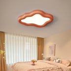 Contemporary Scandinavian Resin Acrylic Cloud Shade LED Flush Mount Ceiling Light For Bedroom
