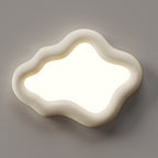 Contemporary Scandinavian Resin Acrylic Cloud Shade LED Flush Mount Ceiling Light For Bedroom