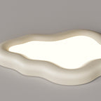 Contemporary Scandinavian Resin Acrylic Cloud Shade LED Flush Mount Ceiling Light For Bedroom