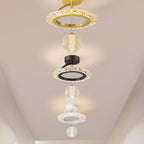 Contemporary Luxury Iron Acrylic Geometric Circle Ring LED Semi-flush Mount Ceiling Light for Living Room