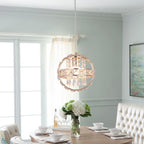 Contemporary Luxury Dual Circle Crystal Ring Glass Beads 1-Light Pendant Light For Living Room