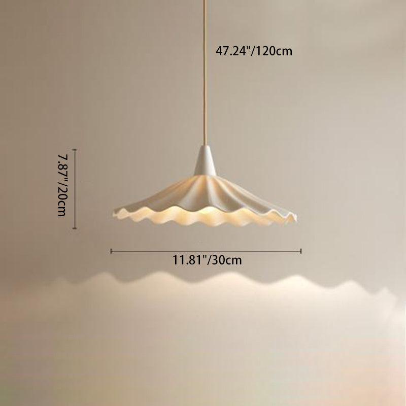 Traditional Vintage Ceramic Lotus Leaf Shade 1-light Pendant Light for Living Room BulbSquare