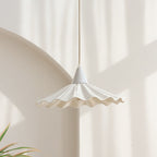 Traditional Vintage Ceramic Lotus Leaf Shade 1-light Pendant Light for Living Room BulbSquare
