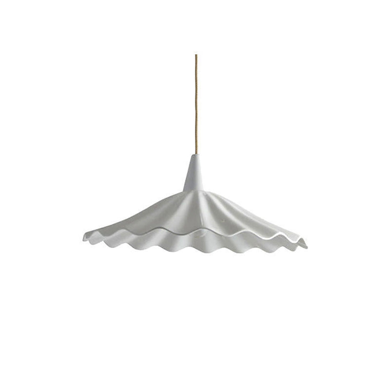 Traditional Vintage Ceramic Lotus Leaf Shade 1-light Pendant Light for Living Room BulbSquare