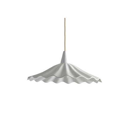 Traditional Vintage Ceramic Lotus Leaf Shade 1-Light Pendant Light For Living Room
