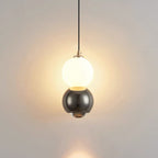 Contemporary Scandinavian Aluminum Spherical Acrylic LED Pendant Light For Living Room