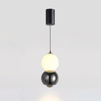 Contemporary Scandinavian Aluminum Spherical Acrylic LED Pendant Light For Living Room