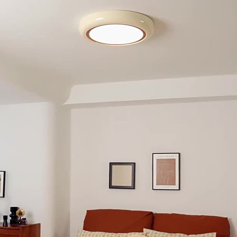 Modern Minimalist Iron Acrylic Geometric Circle LED Flush Mount Ceiling Light For Bedroom
