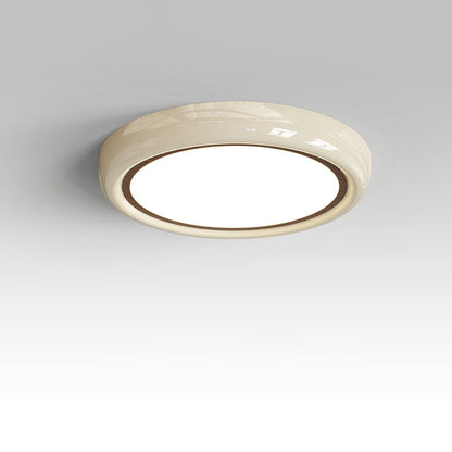 Modern Minimalist Iron Acrylic Geometric Circle LED Flush Mount Ceiling Light For Bedroom