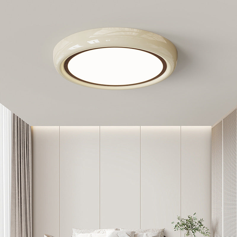 Modern Minimalist Iron Acrylic Geometric Circle LED Flush Mount Ceiling Light For Bedroom