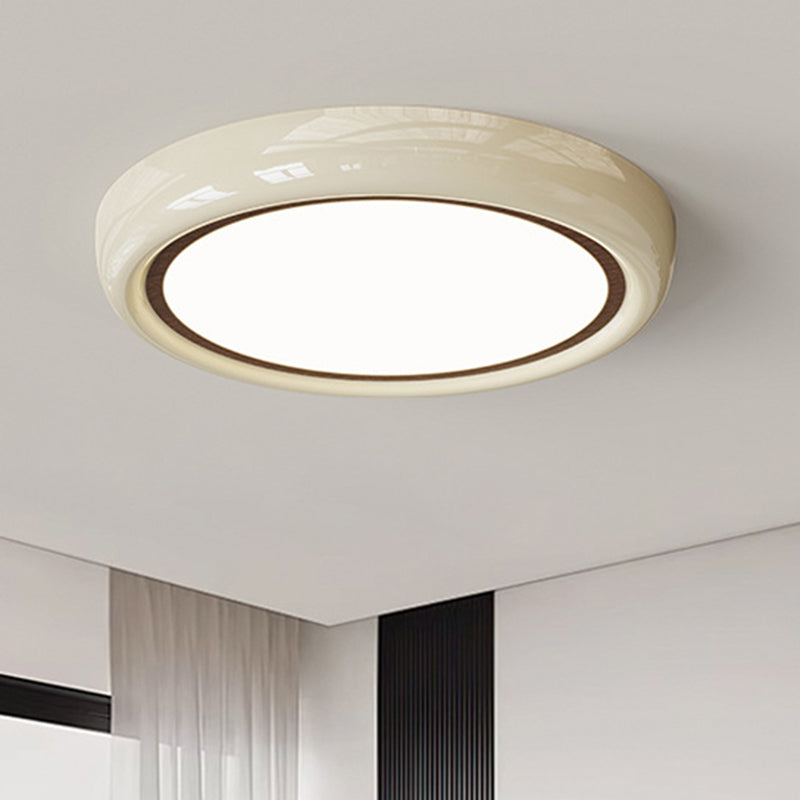 Modern Minimalist Iron Acrylic Geometric Circle LED Flush Mount Ceiling Light For Bedroom