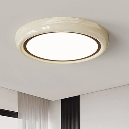 Modern Minimalist Iron Acrylic Geometric Circle LED Flush Mount Ceiling Light For Bedroom