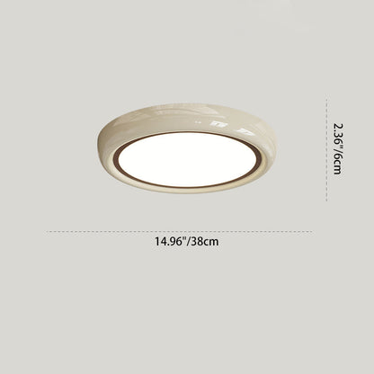 Modern Minimalist Iron Acrylic Geometric Circle LED Flush Mount Ceiling Light For Bedroom