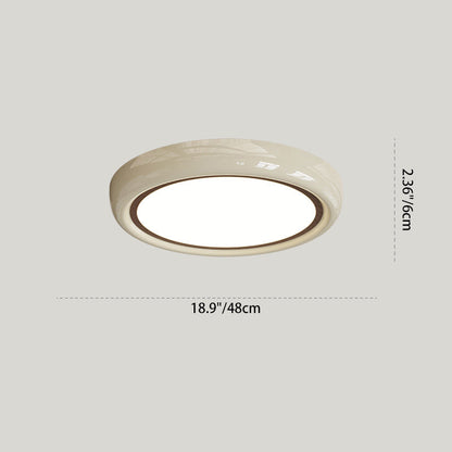 Modern Minimalist Iron Acrylic Geometric Circle LED Flush Mount Ceiling Light For Bedroom