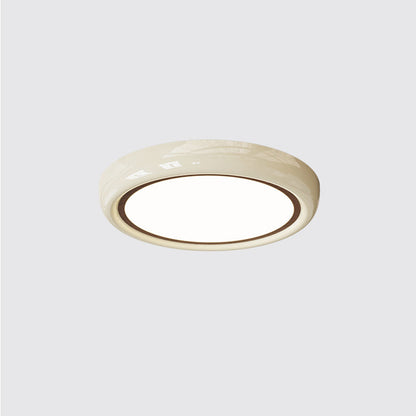 Modern Minimalist Iron Acrylic Geometric Circle LED Flush Mount Ceiling Light For Bedroom