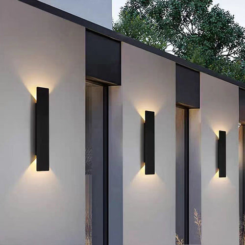 Modern Minimalist Long Strip Aluminum Acrylic LED Waterproof Wall Sconce Lamp For Outdoor Patio