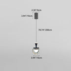 Contemporary Nordic Spherical Acrylic Aluminum LED Liftable Pendant Light For Living Room