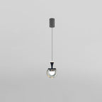 Contemporary Nordic Spherical Acrylic Aluminum LED Liftable Pendant Light For Living Room