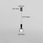 Contemporary Nordic Spherical Acrylic Aluminum LED Liftable Pendant Light For Living Room