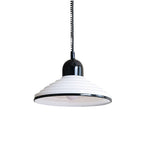 Traditional French Corrugated Glass Cone Shade 1-Light Pendant Light For Living Room