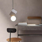Contemporary Creative Resin Honeycomb Stone Geometric Cube 1-Light Pendant Light For Living Room