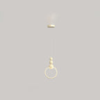 Contemporary Scandinavian Iron Acrylic Geometric Round Ball LED Pendant Light For Bedroom