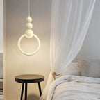 Contemporary Scandinavian Iron Acrylic Geometric Round Ball LED Pendant Light For Bedroom