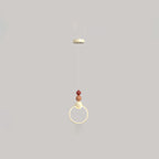Contemporary Scandinavian Iron Acrylic Geometric Round Ball LED Pendant Light For Bedroom