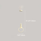 Contemporary Scandinavian Iron Acrylic Geometric Round Ball LED Pendant Light For Bedroom