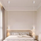 Contemporary Nordic Aluminum Iron Hourglass Shade LED Pendant Light For Bedroom