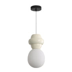 Contemporary Scandinavian Spherical Resin Glass 1-Light Pendant Light For Living Room