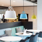 Contemporary Nordic Geometry Diamond Aluminum 1-Light Pendant Light For Living Room