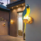 Contemporary Creative Resin Imitation Animal Toucan Owl Waterproof LED Wall Sconce Lamp For Outdoor Patio
