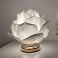 Contemporary Creative Lotus Flower Fabric Hardware 1-Light Table Lamp For Bedroom Lumendat