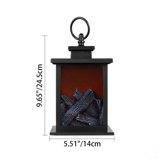 Contemporary Creative ABS Simulated Flame Fireplace LED Table Lamp For Study Lumendat