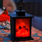 Contemporary Creative ABS Simulated Flame Fireplace LED Table Lamp For Study Lumendat