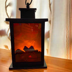 Contemporary Creative ABS Simulated Flame Fireplace LED Table Lamp For Study Lumendat