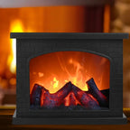 Contemporary Creative ABS Simulated Flame Fireplace LED Table Lamp For Study Lumendat