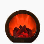 Contemporary Creative ABS Simulated Flame Fireplace LED Table Lamp For Study Lumendat